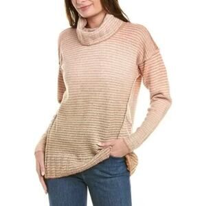 CABI 4105 Orange Striped Ombre Turtle Neck Pullover Sweater Size Medium